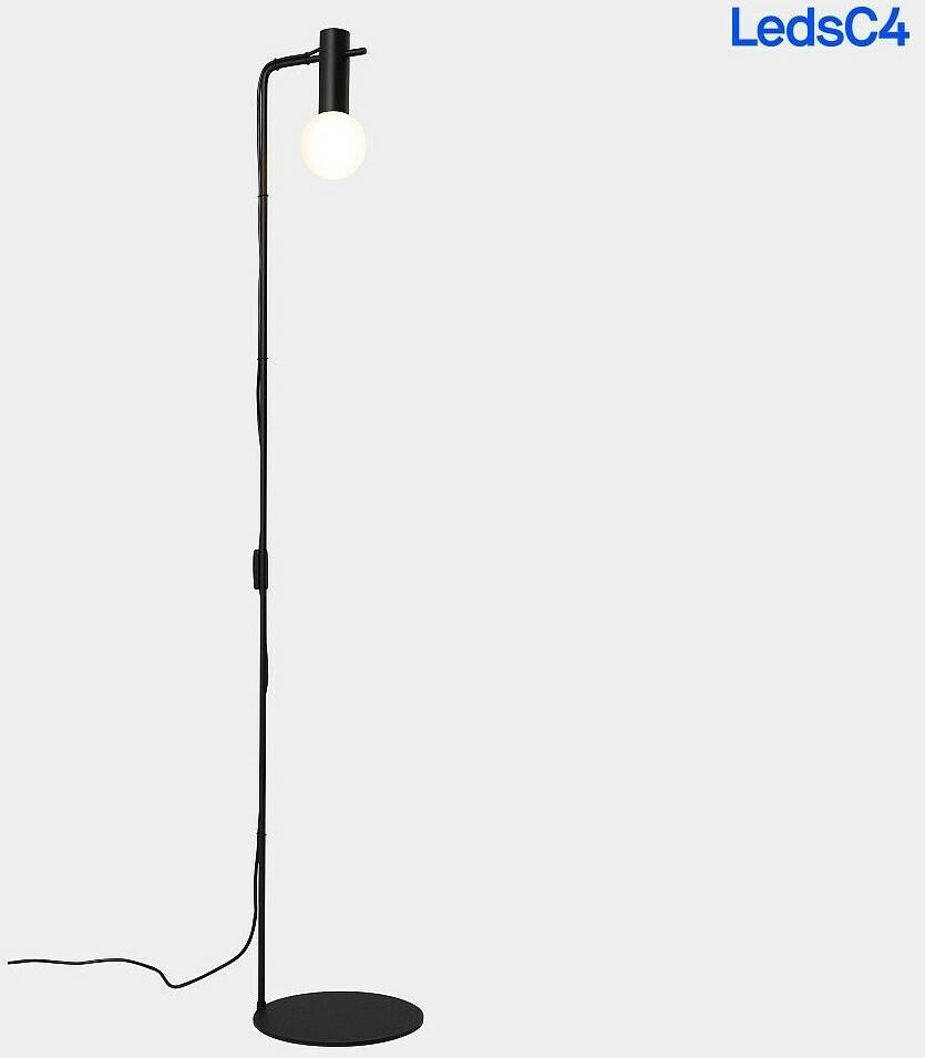 Lámparas LEDS-C4 Nude Single Curved floor lamp black